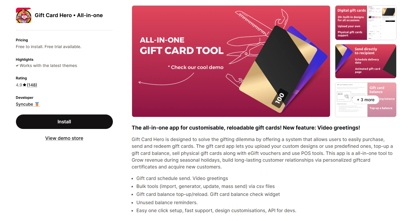 Gift Card Hero • All‑in‑one